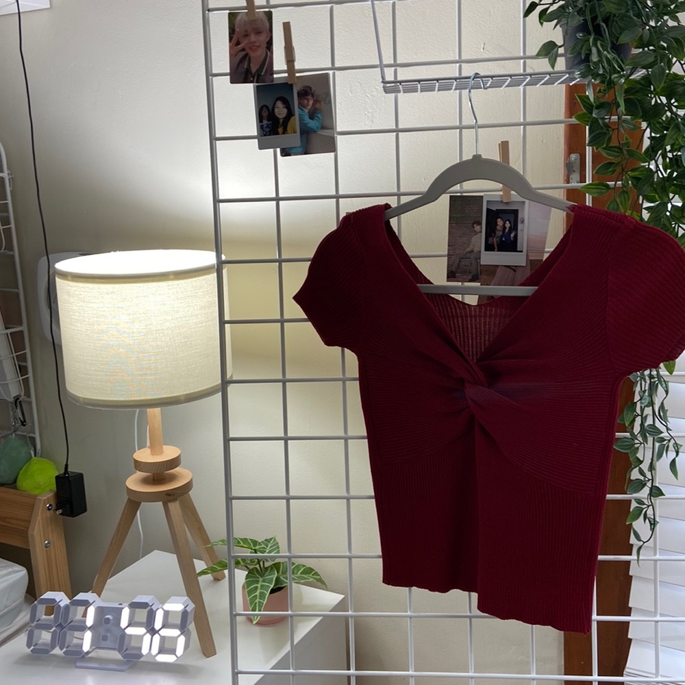 Crossover Maroon Top